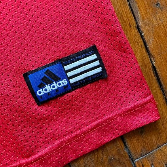 Vintage 90s Adidas University of Nebraska Football Jersey Women S Red White - Picture 3 of 7